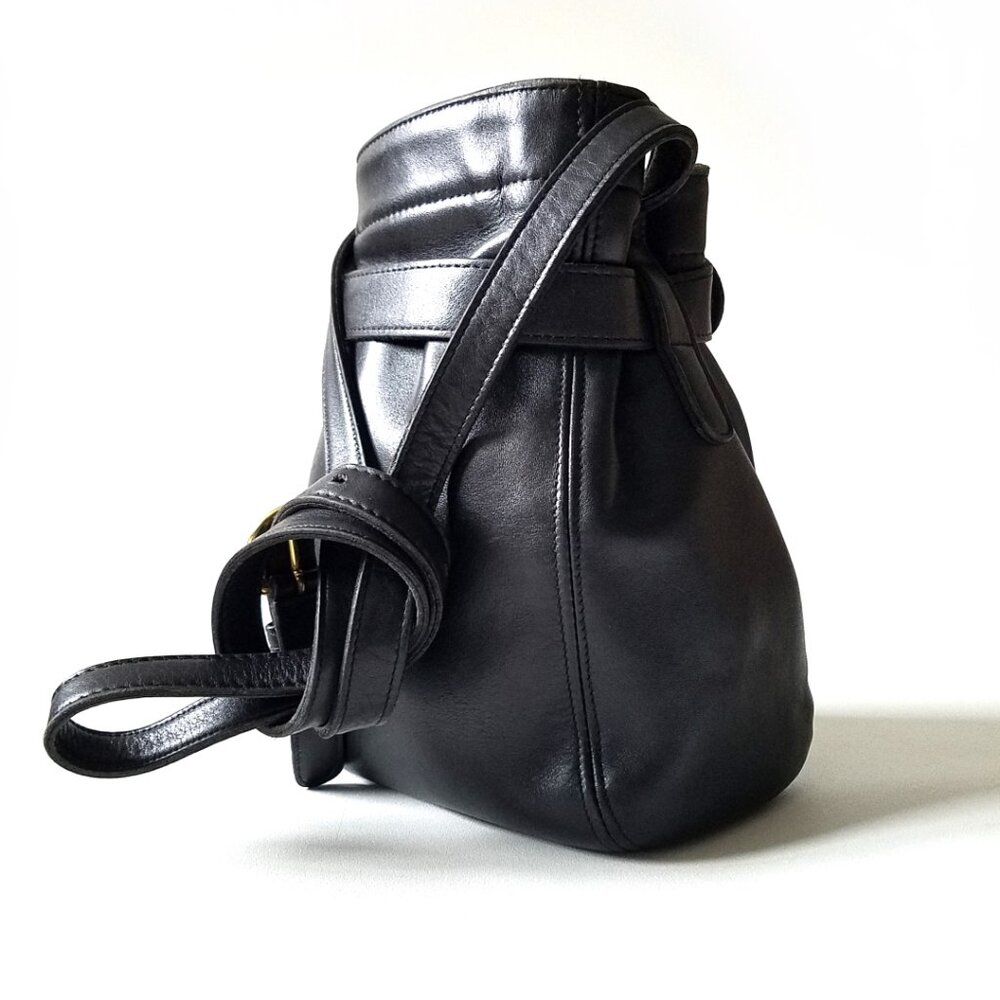 Vintage Coach Soho Black Belted Pouch Bag #4156 - Picture 4 of 8